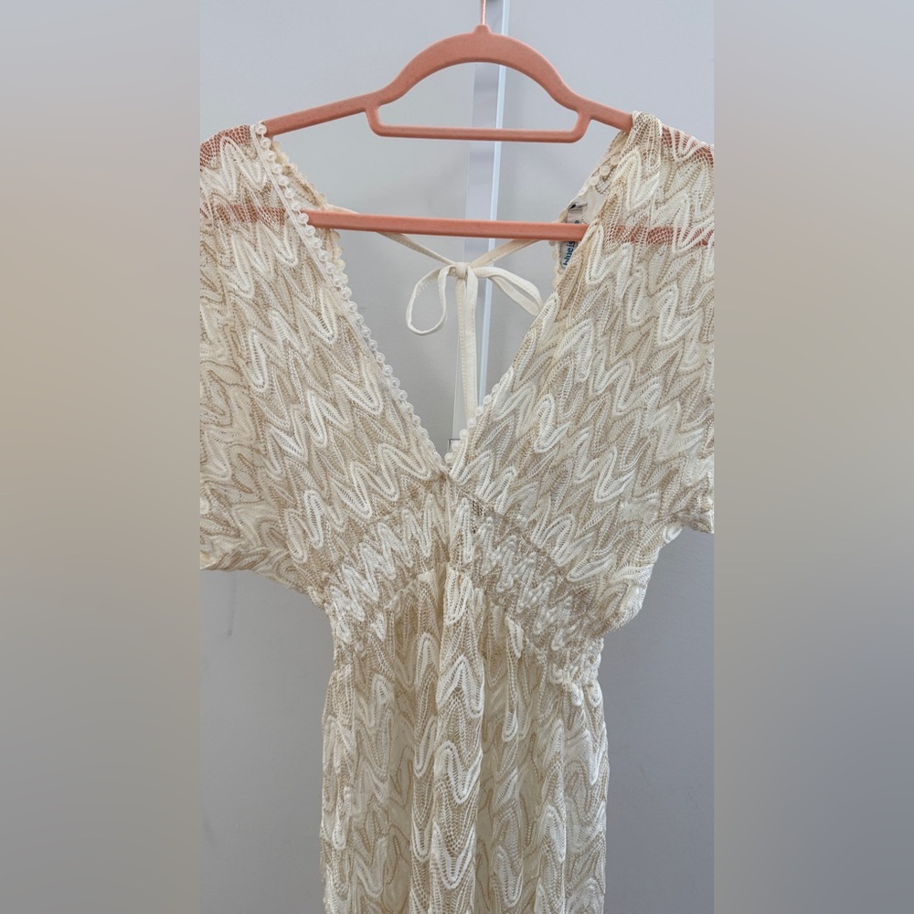 BLUE ISLAND BEACH Cream Zigzag Pattern Dress size M - Picture 2 of 7
